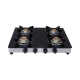 Elica 4 Burners Gas Stove (594 Ct Dt Vetro 1J, Stainless Steel)