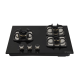 Faber Imperia 3 Burner Toughened Glass Built-in Gas Hob (Cast Iron Pan Supports, 603 BRB CI, Black)