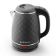 Longway Marvel 2L Electric Kettle with Stainless Steel Body for Boiling, Making Tea, Coffee, Instant Noodles, Soup, Etc. (1500 Watt, Black)